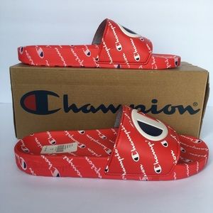 champion monogram slide sandal